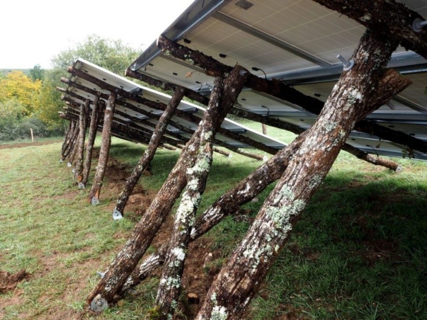 Estructura para instalación solar rudimentaria