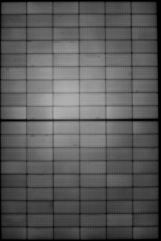 Resultado de la medición de daños invisibles (mediante EL, electroluminiscencia)